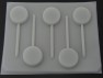 1220 1.75 Inch Round Chocolate or Hard Candy Lollipop Mold